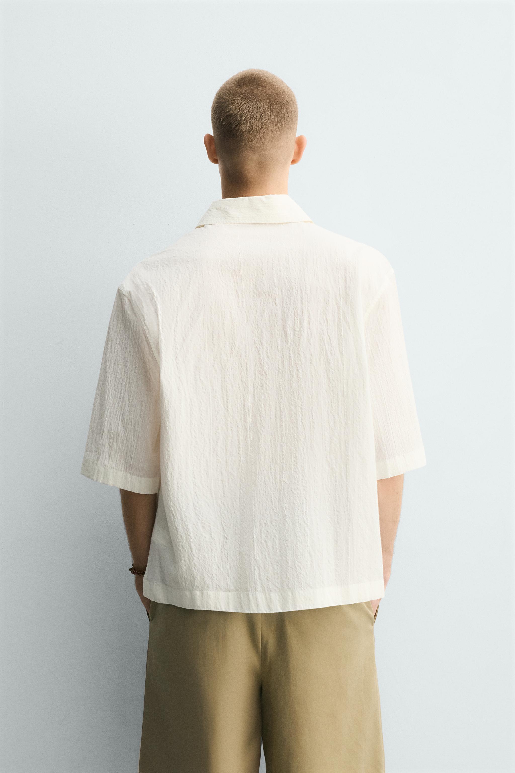 BOXY FIT TEXTURED SHIRT